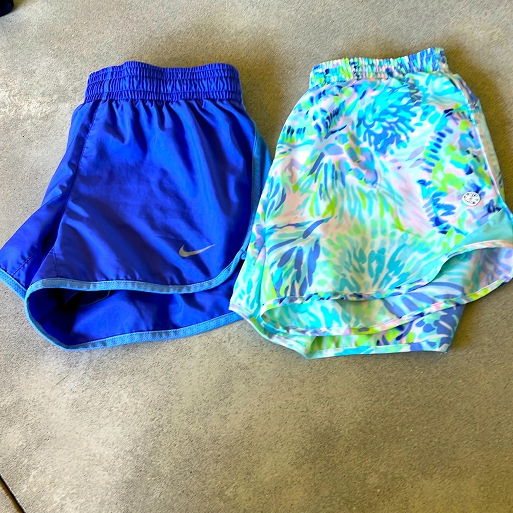 Nike (XS) and Lilly Pulitzer (AXXS) athletic  shorts